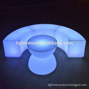 Solar powered yard courtyard court glowing shine flash LED bench stool